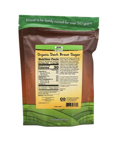 Now Foods Organic Dark Brown Sugar 16 oz | Real Food Sweetener - Buy Online on SooperMarket.com