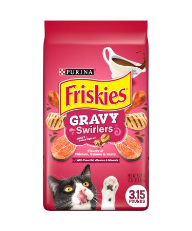 Purina Friskies Gravy Swirlers Adult Dry Cat Food 3.15 Pound (Pack of 1)