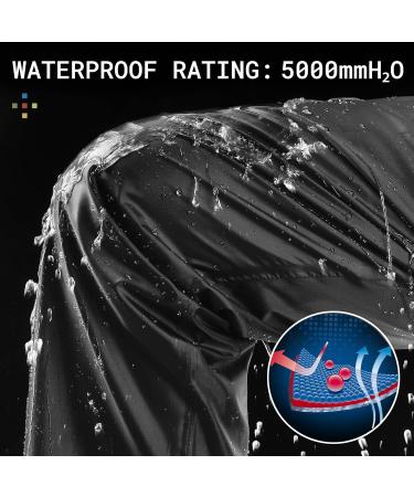 AXESQUIN 3XL Men's Waterproof Rain Pants - Breathable Lightweight Windproof Cycling & Hiking Overpants - Black - Buy Online on SooperMarket.com