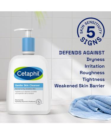 Cetaphil Gentle Skin Cleanser Travel-Size 118ml Soap-Free Face & Body Wash Hydrates Dry Normal & Sensitive Skin With Niacinamide Vegan Friendly 118 ml - Buy Online on SooperMarket.com