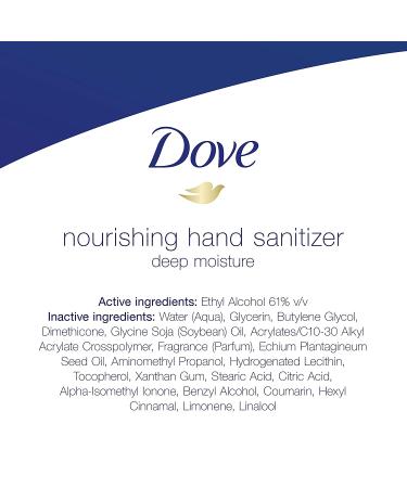 Dove Nourishing Hand Sanitizer - 99.99% Germ Protection, 61% Alcohol, 8oz (Pack of 4) - Deep Moisture & Lasting Hydration - Buy Online on SooperMarket.com