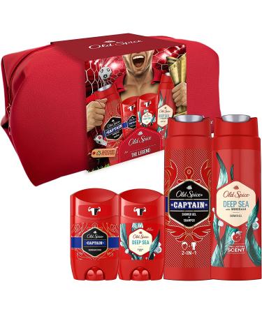 Old Spice Footballer Gift Bag: Mens Deodorant Stick And Shower Gel Gift Set For Men Christmas Giftset For Him Dad Teenage Boys With Free Wash Bag