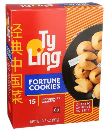 Ty Ling Fortune Cookies 3.5oz Box - 180 Individually Wrapped Cookies (12 Packs) - Buy Online on SooperMarket.com