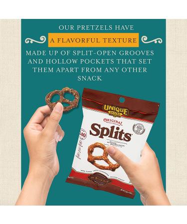 Original Splits Pretzels: Delicious Homestyle Baked Snack - Certified OU Kosher, Non-GMO, No Artificial Flavor - 2.12 Oz Bags (Pack of 24) - Buy Online on SooperMarket.com