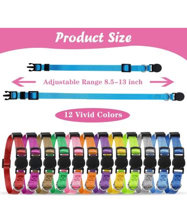 Heyu-Lotus 12 Pack Puppy Collars Adjustable Puppy Whelping Collars Soft Nylon Puppy ID Litter Collars with Quick Release Buckle for Small Dogs and Cats 19-32cm - Buy Online on SooperMarket.com