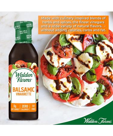 Walden Farms Balsamic Vinaigrette Dressing 2-Pack | Sugar-Free, Keto-Friendly, Vegan | 0g Net Carbs | Fresh Salad and Pizza Topping | 12 oz. Bottles - Buy Online on SooperMarket.com