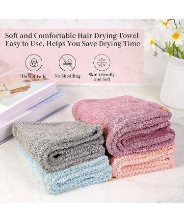 Domxies Microfiber Hair Towel Wrap - Ultra Absorbent Fast Drying Hair Towel for Long, Curly, Thick, Frizzy Hair - Grey+Mint Green - Buy Online on SooperMarket.com