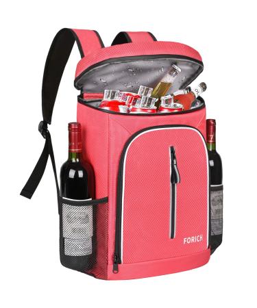 FORICH Soft Cooler Backpack Insulated Waterproof Backpack Cooler Bag Leak Proof Portable Small Cooler Backpacks to Work Lunch Travel Beach Camping Hiking Picnic Fishing Beer for Men Women Watermelon Red