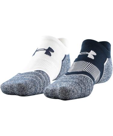 Under Armour Unisex Socks (2 Pack) L Academy/Halo Grey/White