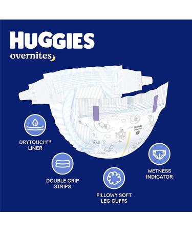 Huggies Overnites Nighttime Baby Diapers Size 6 (72 Count) - 35+ lbs | Overnight Diapers - Buy Online on SooperMarket.com