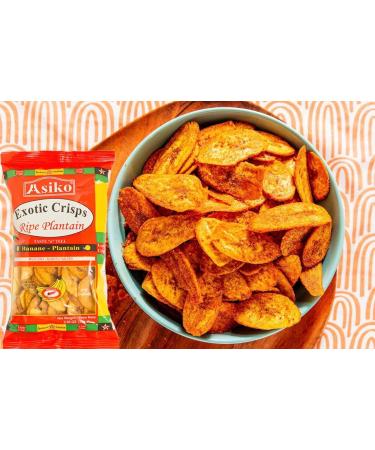 Asiko Exotic Ripe Plantain Crisps (Chilli) 75g (Pack of 10) Chili 75 g (Pack of 10) - Buy Online on SooperMarket.com