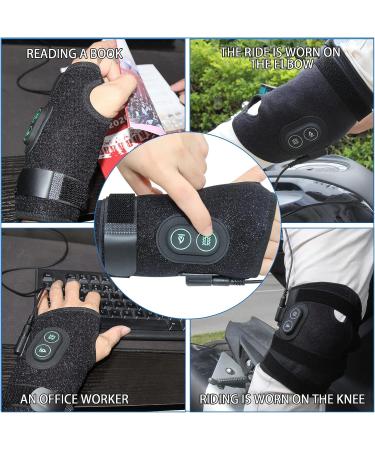 Kkaffe Wrist Heating Massage Protector - 3-Level Massage & Heating for Wrist Support & Pain Relief - Left Hand - Buy Online on SooperMarket.com