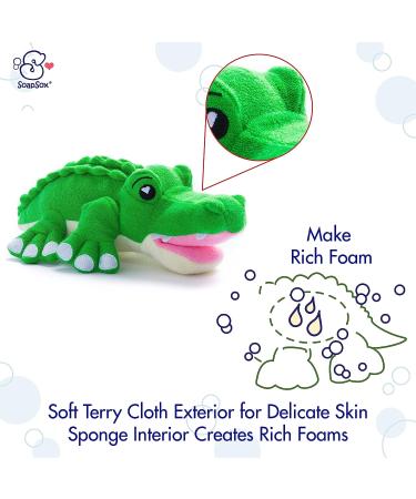 SoapSox Hunter The Gator Bath Toy Sponge - Fun & Safe for Kids - Buy Online on SooperMarket.com