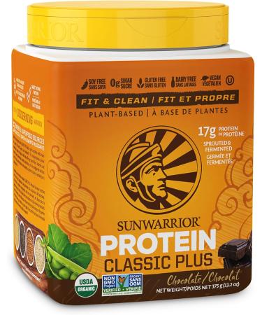 Sunwarrior - Classic Plus Raw Organic Plant Based Protein Chocolate 375 g - Buy Online on SooperMarket.com