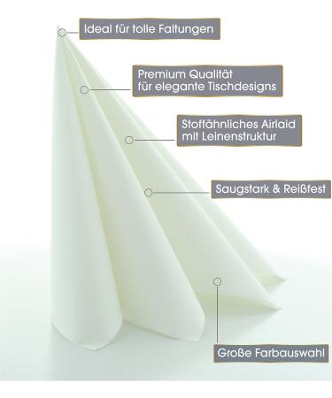 Premium White Airlaid Guest Napkins for Weddings & Celebrations - 50 Pack 40x40 cm Fold - Buy Online on SooperMarket.com