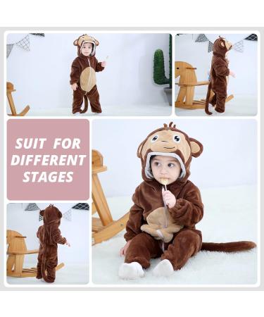 COOKY.D Unisex Winter Animal Hooded Baby Romper - 18-24 Months, Dark Brown - Buy Online on SooperMarket.com