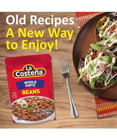 La Costea Whole Pinto Beans 16.22 Oz Microwaveable Pouch - Pack of 8 | Whole Pinto Beans 16.22 Ounce - Buy Online on SooperMarket.com