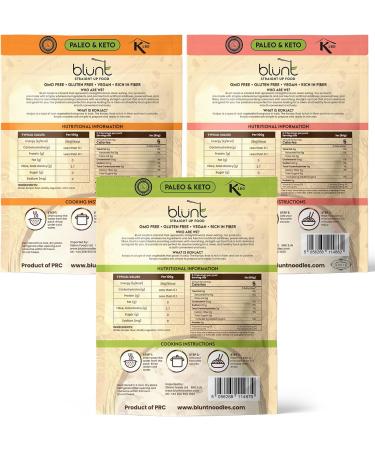 Blunt Konjac Noodles Penne Fetuccine and Spaghetti Variety 6 x 270 Grams - Easy-to-Make Instant Noodles Multipack - Gluten-Free & Rich in Fibre Shirataki Noodles UK - Ready in 2 Minutes - Buy Online on SooperMarket.com