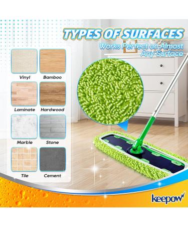 KEEPOW Reusable XL Mop Pads for Swiffer XL Sweeper - 4 Pack, Washable Microfiber Wet & Dry Refills for Hardwood Floor Cleaning - Buy Online on SooperMarket.com