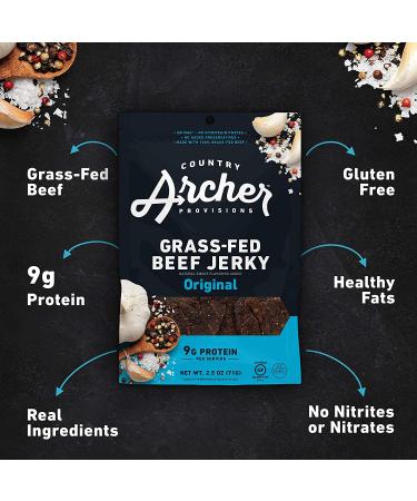 Country Archer Original Beef Jerky | 100% Grass-Fed, Gluten-Free, 16 oz - Buy Online on SooperMarket.com