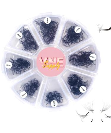 VNE Eyelashes 500 Fans Tray Volume Lash Extensions Mixed length | Premade Fans Eyelash Extensions | Mega Lash Extension | Promades Eyelash Fans | 6D CC Curl 9-16mm 500 Fans 6D CC curl 9-16mm