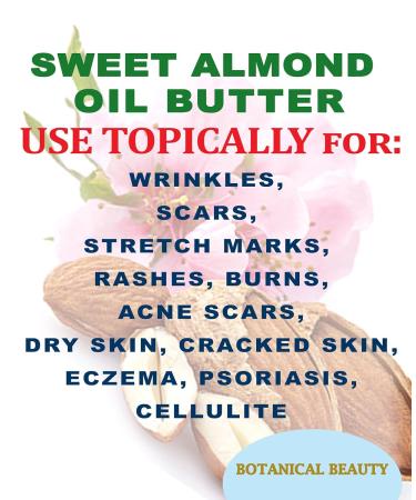 Botanical Beauty Sweet Almond Oil Butter - Pure Unrefined Raw 16 Fl Oz for Face Skin Body Hair & Nails - Buy Online on SooperMarket.com