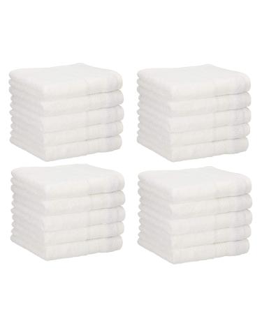 Betz 20 Piece Face Cloth Set Neapel 100% Cotton 20 Face Cloths Size 30 x 30 cm color white