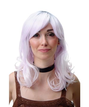 WIG ME UP YZF-7325-1001 Wig Ladies Cosplay Pink-Gray-Mix Dark Grey Light Pink Medium Length Curly