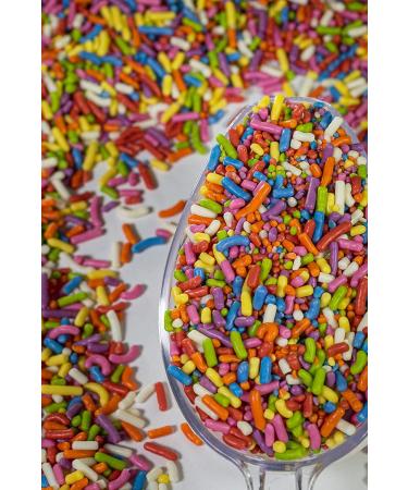 Natural Rainbow Sprinkles - Dairy, Nut, Gluten, Soy Free | Vegan & Kosher | 1.5 lbs Cupcake & Cake Topper | Resealable Container - Buy Online on SooperMarket.com