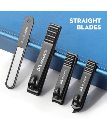 Stainless Steel Nail Clippers & File Set in Metal Box - Sharp Nail Cutter for Men and Women - Great Gift Idea - 4 Piece Kit - Buy Online on SooperMarket.com