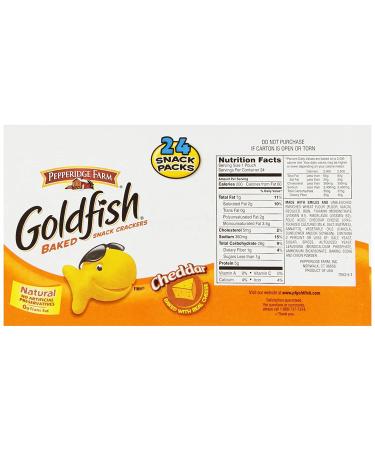Pepperidge Farm Goldfish Cheddar 1.5 oz Bags - Pack of 24 | Delicious Snack for All Ages - Buy Online on SooperMarket.com