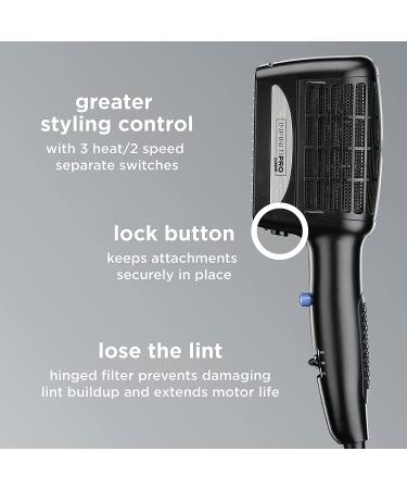 INFINITIPRO BY CONAIR 1875 Watt 3-in-1 Ceramic Styler with Attachments - Dual-Row Comb, Bristle Brush, Detangling Comb - Buy Online on SooperMarket.com