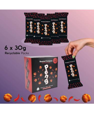 Peng Roasted Chickpeas Snack (6 x 30g) - High Protein Chilli Nacho Flavor - Buy Online on SooperMarket.com