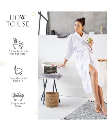 8-Piece Luxury Bath Bomb Set | Natural Organic Vegan Spa Pampering | Essential Oil Scented Fizzers for Home Spa, Birthday, Christmas Gifts - Buy Online on SooperMarket.com