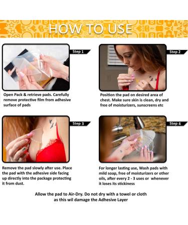 Anti Wrinkle Decollete Pad Set - Pack of 3 Reusable Silicone Pads for Women - Chest Wrinkle Prevention and Anti-Aging Mask - Buy Online on SooperMarket.com