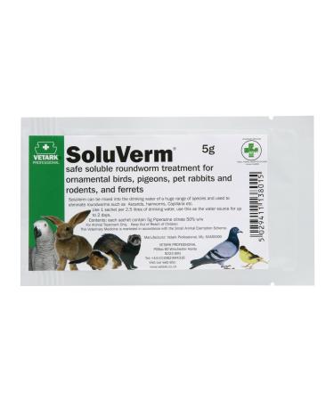 Vetark Soluverm Sachet soluble roundworm treatment 5 g 5 g (Pack of 1)