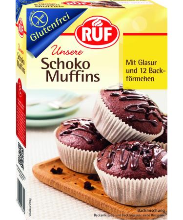 Call gluten-free chocolate muffins with cocoa glaze and 12 muffin paper shapes small cake enjoyment for many occasions celiac disease 8 x 350 g chocolate muffins 8 Pack