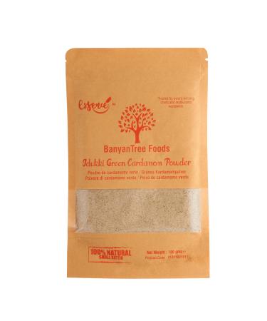 BanyanTree Foods Green Cardamom Powder | Ground Cardamom | Elaichi Powder 100g All Natural Indian Origin