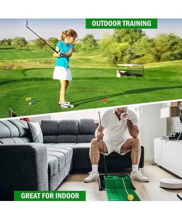 AQUEENLY 50-Pack Colored Plastic Golf Balls for Practice - Airflow Hollow Design for Swing Practice Indoors and Outdoors (5 Colors) - Buy Online on SooperMarket.com