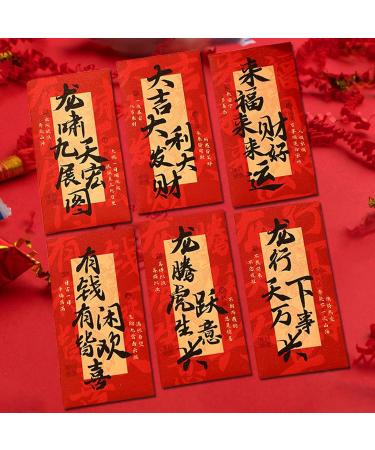 Folpus 6X Chinese Lunar New Year Red Envelopes Spring Festival Envelopes Hongbao Red Packets Style B - Buy Online on SooperMarket.com