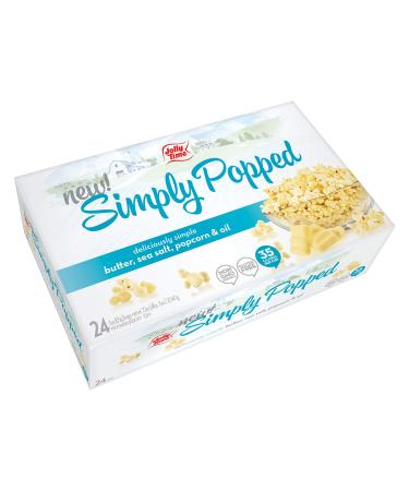 Jolly Time Premium Flavored Microwave Popcorn, Gluten Free, Gourmet Bulk Box, 24 Count (Simply Popped - Butter, 3 Ounce (Pack of 24)) Butter 3 Ounce (Pack of 24)