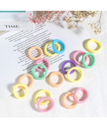 Whaline 120PCS Baby Hair Ties - Multicolor Mini Hair Bands for Girls Infants Toddlers - 2.5cm Diameter - Seamless Hair Elastics ponytail holders (6 Colors) - Buy Online on SooperMarket.com