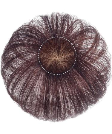 99 Mini Toupee Top Piece Closure Clip in Real Human Hair Crown Topper Silk Straight Hair Light Bang Extensions Handing Needle Thinning Hair 10 cm/905 - Buy Online on SooperMarket.com