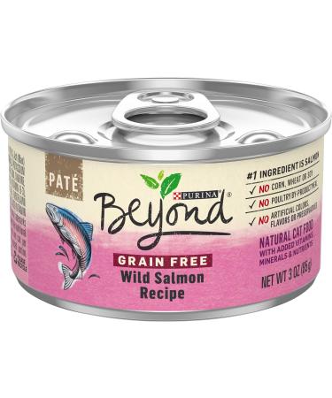 Purina Beyond Grain Free, Natural, Adult Wet Cat Food Pate Pate Wild Salmon Pate (12) 3 oz. Cans