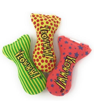 YEOWWW catnip toys for cats - organic very strong catnip fish stinkies sardines cat toys with catnip pack of 3 colourful patterns - 7.5cm long - Buy Online on SooperMarket.com