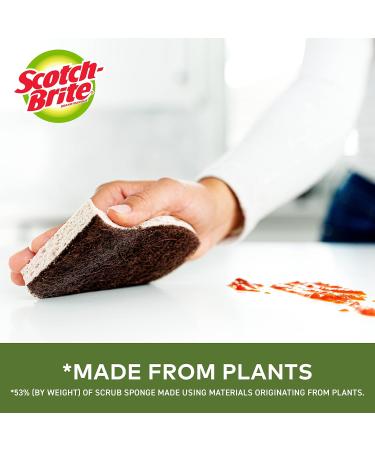 Scotch-Brite Greener Clean scrub sponge Heavy Duty 3 Pack garage/Outdoor/Kitchen Scrubber 3 count - Buy Online on SooperMarket.com