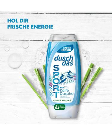 Duschdas 3-in-1 Shower Gel & Shampoo Sports Cold Shower - Limited Edition with Sea Salt & Lemongrass Scent | 6 x 225ml Pack - International Shipping Available - Buy Online on SooperMarket.com