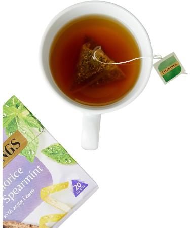 Twinings Liquorice and Spearmint Herbal Tea Bags - 20 Count Pack | Refreshing Blend of Liquorice and Spearmint - 1 Pack - Buy Online on SooperMarket.com