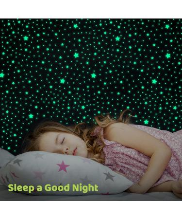 Glow in The Dark Star Wall Stickers - 521pcs Realistic 3D Luminous Stars for Kids Bedroom Decor - Buy Online on SooperMarket.com