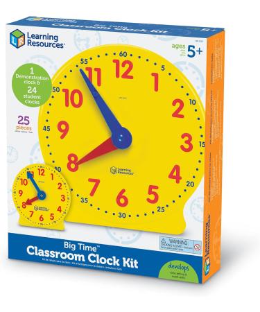 Buy Learning Resources Big Time Classroom Clock Set - Enhance Time-Telling Skills | Fast International Shipping - Buy Online on SooperMarket.com